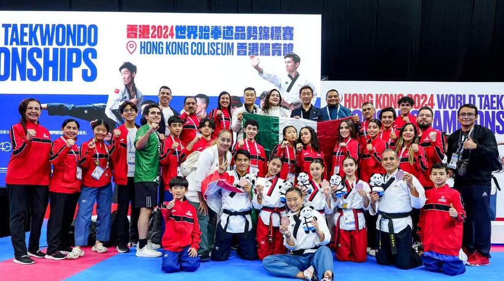 Selección nacional en el Campeonato Mundial de Taekwondo Poomsae Hong Kong 2024.