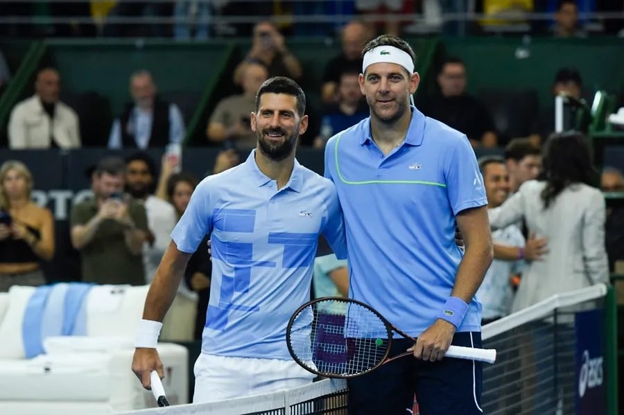 Juan Martín Del Potro recibió su último homenaje en una despedida junto a  Novak Djokovic | AYM Sports