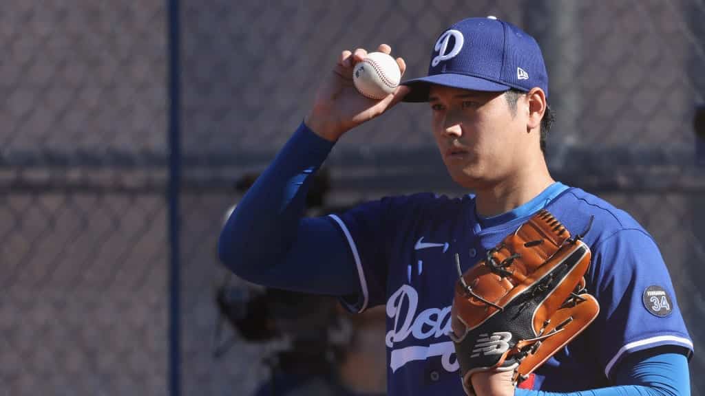 Shohei Ohtani lanza segunda sesión de bullpen con Los Ángeles Dodgers