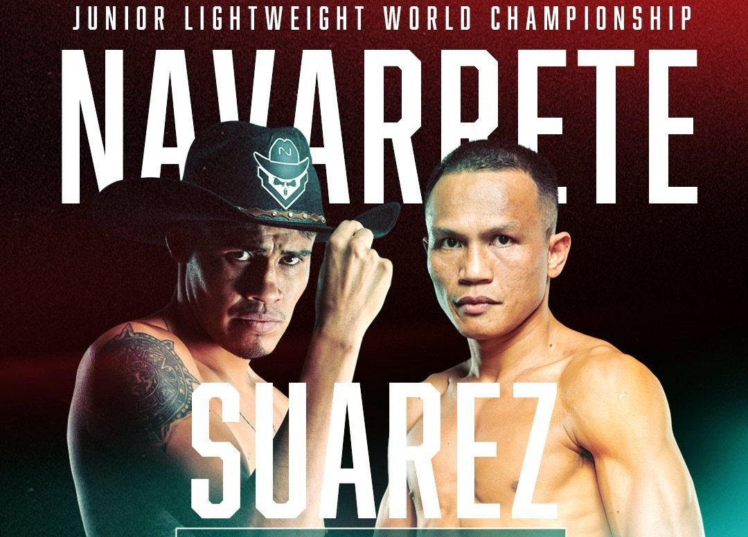 Navarrete enfrentará al filipino Charly Suárez (18-0, 10 kos) en defensa del título súper pluma de la OMB.